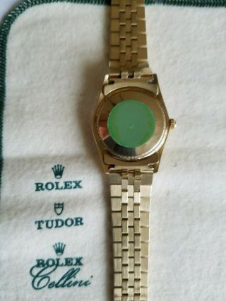 Vintage Rolex 14k Oyster Perpetual Date Men ' s Jubilee Bracelet Watch Ref 15037 5
