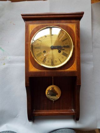 Vintage Fhs German Made Wooden Wall Clock