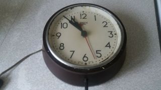 Vintage Smiths - Sectric - Bakelite School / Station Wall Clock - 7 Inch Face