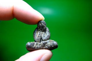 CERTIFICATED PHRA PIDTA LP KRON BANG SAE ANTIQUE CLAY THAI BUDDHA AMULET 3