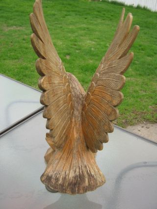 ANTIQUE FOLK ART LARGE HAND CARVED WOOD AMERICAN EAGLE from EARLY ESTATE 8