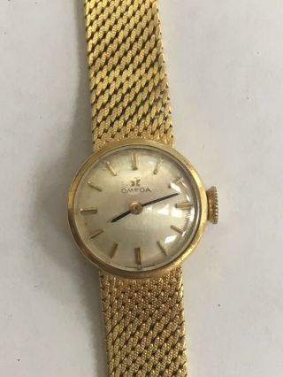 Omega Ladies 18k Vintage Watch With Box