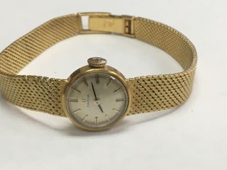 Omega Ladies 18k Vintage Watch With Box 3