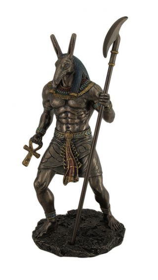 Ancient Egyptian Jackal God Anubis Bronze Finished Statue