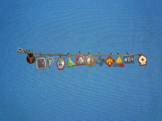 Wwii Infantry Division Insignia Watch Fob,  Charm Bracelet (c27)