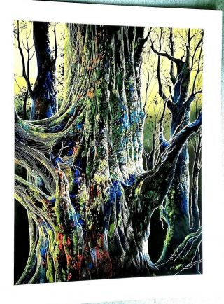 MAGNIFICENT RARE LARGE EYVIND EARLE SERIGRAPH 