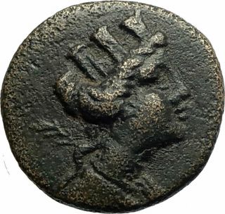 Arados In Phoenicia Authentic Ancient 176bc Tyche Poseidon Greek Coin I77041
