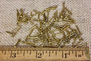 1/2” Old Brass Brads 180 Nails Tarnished 18 Gauge Escutcheon Pins Vintage Rustic