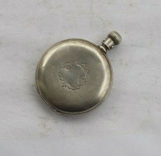 Rare Vintage Antique 2 " Coin Silver Wind Up Waltham Pocket Watch Early Look Nr