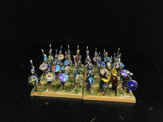 1/100 15mm Dps Painted Ancient Early Saxon Noble Warriors Rc868