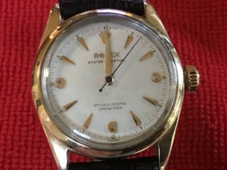 1941 Rolex Oyster Perpetual Gold Capped 6634 Swiss Automatic Watch $1 No Rsv