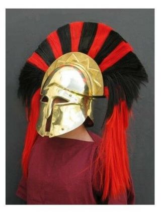 16ga Helmet Of The Spartan King Sca Larp Corinthian Helmet Ancient Reenactment -
