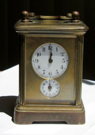 Antique Double Dial Carriage Clock - - A Beauty