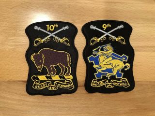 Buffalo Soldiers 9th & 10th Cavalry Insignia And Crossed Sabers Patches