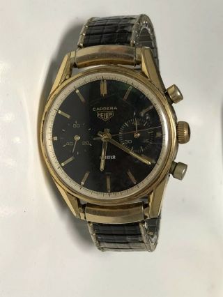 1960s Authentic HEUER CARRERA MEISTER Vintage Mens Chronograph Pre - TAG Watch 2