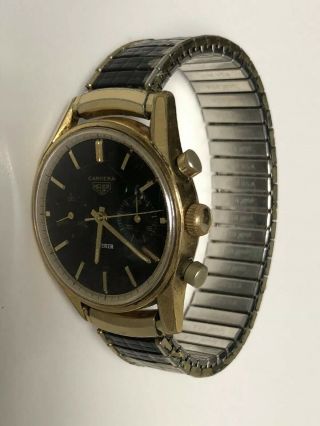 1960s Authentic HEUER CARRERA MEISTER Vintage Mens Chronograph Pre - TAG Watch 4
