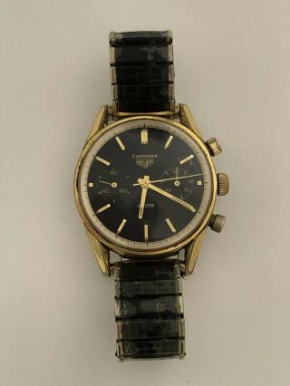 1960s Authentic HEUER CARRERA MEISTER Vintage Mens Chronograph Pre - TAG Watch 7