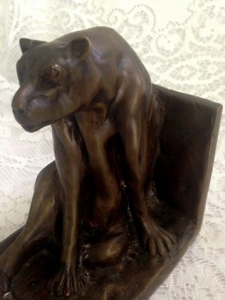 Neat Vintage Clad Bronze Sitting Bear Art Deco Doorstop/bookend Heavy 9lbs