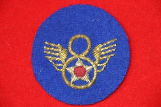 Wwii Style 8th Army Air Force Aaf A.  A.  F.  Stubby Wing Bullion Wire Felt Patch
