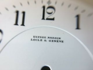 Vintage Ulysse Nardin enamel dial with case for pocket watch 2