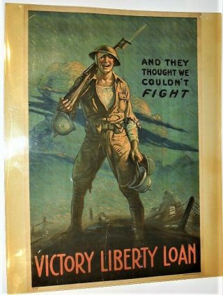 Ww1 Victory Loan Poster " And They Thought We Couldn 