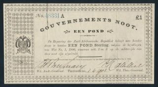 South Africa: Boer War 1901 1 Pond Pietersburg Pick 60c Nvf - Cat Ef $120,  F $33