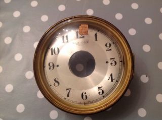 Antique Bulle Clock Brass Bezel Dial And Frame Overall 130mm Diameter
