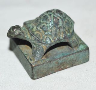 China Old Tortoise Seal Ancient Qin Han Kingdom Military Power Symbol Stamp 4 3