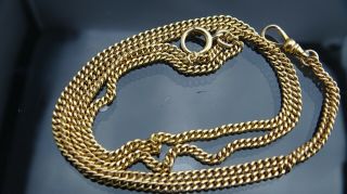 Vintage Gold Filled Pocket Watch Double Chain Fob 16 Inch (32)