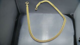 Vintage Gold filled pocket watch double Chain Fob 16 inch (32) 5