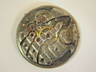 Vintage Plojoux Geneve 17 Jewel 8296 Pocket Watch Movement For Parts/repair
