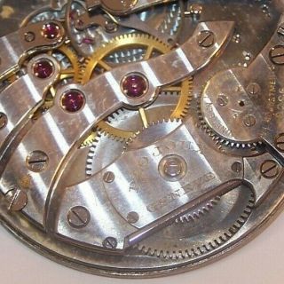 Vintage Plojoux Geneve 17 Jewel 8296 Pocket Watch Movement for parts/repair 3