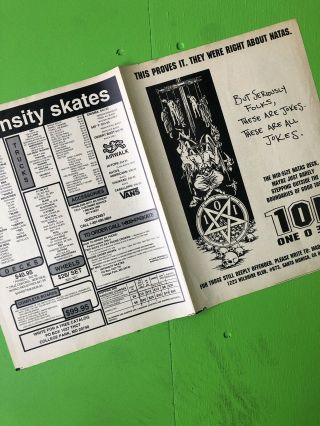 NOS Vintage 1991 NATAS KAUPAS Devil Worship Skateboard Deck 101 FROM Marc Mckee 11