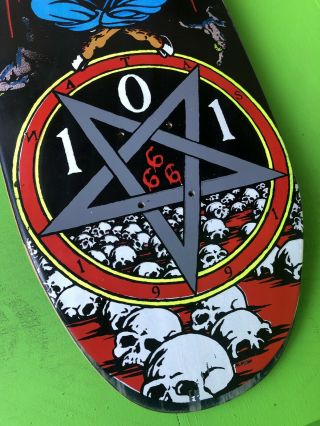 NOS Vintage 1991 NATAS KAUPAS Devil Worship Skateboard Deck 101 FROM Marc Mckee 4