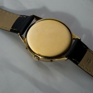 Vintage Movado Triple Date Calendar 18K Gold Wrist Watch 6