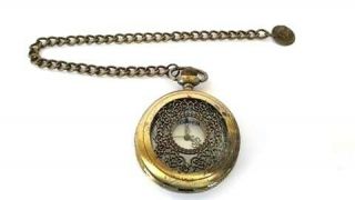 Old Timepiece Pocket Watch Decoration Gold Color Travel Unique Gift /quartz