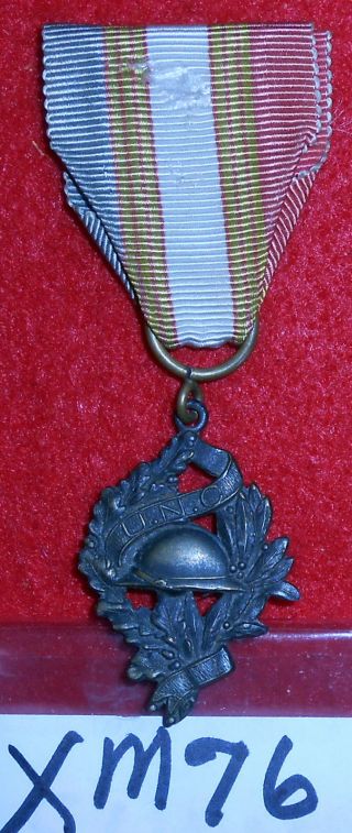 Xm76 French Ww1 Union Of Combat Veterans Medal,  U.  N.  C.
