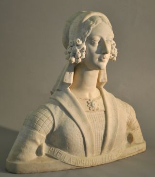 Antique monumental Italian Renaissance Carrara marble statue sculpture bust 1860 2