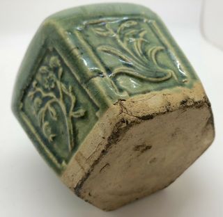 Antique 19th C Green Chinese Shiwan Pottery 3 - 3/4 