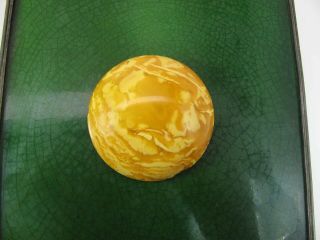 Antique 2 1/4 - Inch Diameter Egg Yolk Baltic Amber Brooch / Pin 24.  7 Grams 4