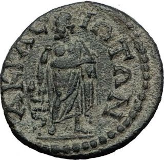 Septimius Severus 193ad Acrasus Lydia Asclepius Rare Ancient Roman Coin I58665