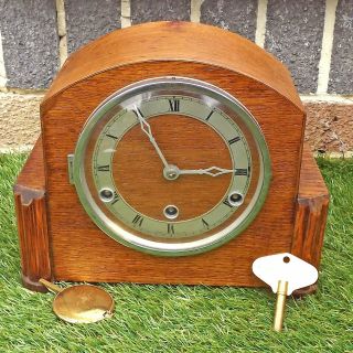 Art Deco Westminster Chime Clock - 8 Day British Made - Order Chimes 7