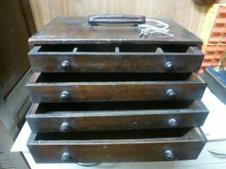Old Clock Watch Repairers Portable Tool Box