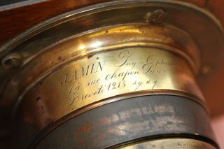 Rare Antique Jamin Paris Opticien Brevete 1213 Vintage Brass Lens Collectible 6