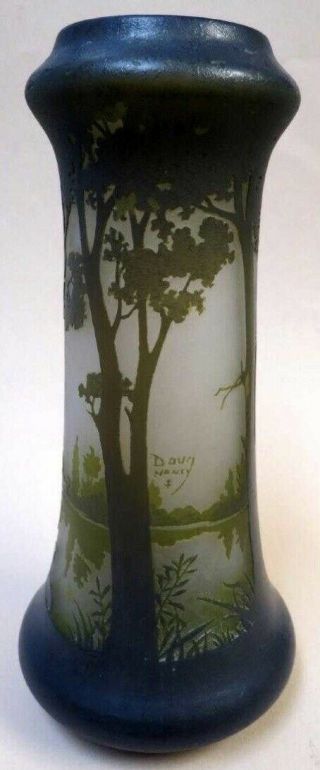 Antique Daum Nancy Cameo Glass France 1920 H:9”