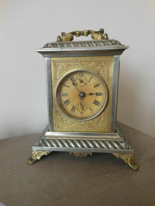 Antique Brass Decorated Mantle Clock Union Clock Co.  Germany C 1900