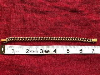 Antique Fench 14K Yellow Gold Curb Chain Bracelet 12.  7 grams 10