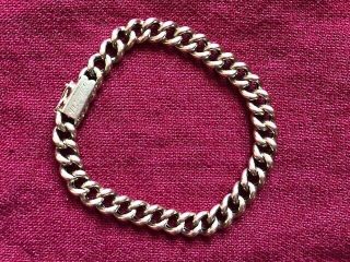 Antique Fench 14k Yellow Gold Curb Chain Bracelet 12.  7 Grams