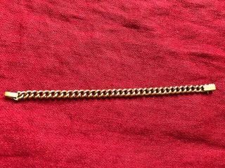 Antique Fench 14K Yellow Gold Curb Chain Bracelet 12.  7 grams 4