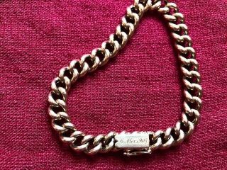 Antique Fench 14K Yellow Gold Curb Chain Bracelet 12.  7 grams 5